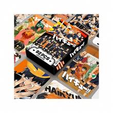 HYQYUU 排球 60张卡片 + 32张贴纸 盒装高清LOMO卡片，动漫周边，收藏品，小礼物，万圣节，圣诞节礼物 - 彩色 - 查看 10