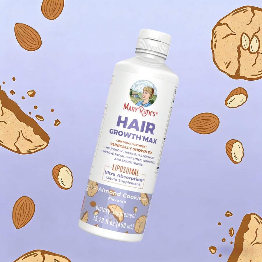 Mary-Ruth's Hair Growth Max Liposomal -Biotin 10000mcg + Pumpkin Seed Oil - Thicker Hair - Improve Wrinkles & Fine Lines - 15.22 Fl Oz - 450毫升 - 查看 1