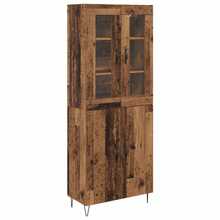 vidaXL Highboard Altholz 69,5 x 34 x 180 cm Holzwerkstoff - Gelb - Übersicht 2