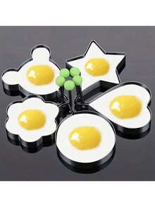 5pcs Stainless Steel 5-In-1 Omelette Mold, Egg Roll Mold, Cooking Tools, Kitchen Accessories - Silver - View 9