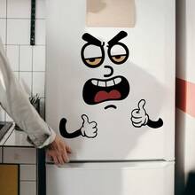 1pc Creative Cartoon Thumbs Up Expression Wall Sticker, Hand Gesture Decal, Self-Adhesive Removable, Suitable For Kitchen Cabinets And Dining Area, Simple Line Thumbs Up Design, Instant Peel And Stick PVC Material, Creates A Modern Positive Home Atmosphere, Fun Kitchen Gift Idea, Brings Joy To Home Chefs - Creative Thumbs-up - View 3