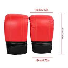 1 Pair Boxing Gloves Adults Women Men Boxing Sanda Gloves Unisex Boxing Training Exercise Leather Gloves Sports Protection Mitts - Black - View 6