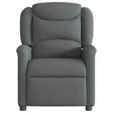 vidaXL Dunkelgrauer Stoffsessel - Grey - View 3