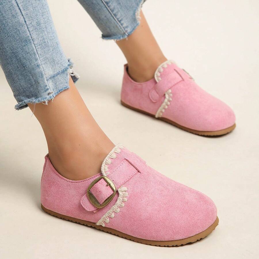 Thickened Slip-On Slouchy Slippers, Comfortable Vintage Minimalist Casual Soft-Soled Slip-On Shoes For Home & Outdoor Wear