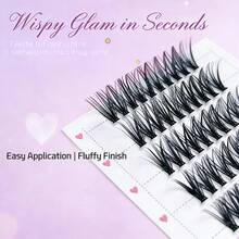 80PCS (8-15mm) Of Eyelash D Curly Mink Eyelash Expansion Kit, Natural Appearance And Soft Personal Long Eyelashes. Lash Clusters, Eyelash Clusters, Individual Eyelashes, Lashes, Lashes - 黑色 - 查看 10