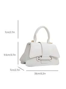 2026 This Year's Popular Super Texture Lipstick Bag Foreign Mini Small Square Bag, New Solid Color Versatile Handbag, Women's Bag - White - View 3