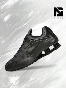 Nike Shox R4 Black Bright Crimson– Men's Lifestyle Sneakers – Shoes For Man -Vintage-Spring & Summer-Inspired Running Shoes, Shock-Absorbing Comfort, Gym To Streetwear Casual Wear-Easter Gift–HQ1988 001 - Black/Bright Crimson - 查看 1