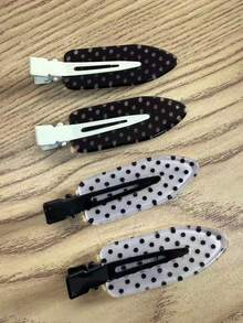 4 kẹp tóc bằng sợi acetate đen trắng - Phù hợp cho nữ, kẹp cá sấu acrylic, phụ kiện dễ thương cho tóc mái và tóc xoăn, dụng cụ tạo kiểu tóc thời trang, vật dụng trang điểm thiết yếu khi đi du lịch và sử dụng hàng ngày, quà tặng cho phái nữ, kẹp càng cua, kẹp tóc, ghim cài tóc, kẹp tóc - Nhiều màu - Xem 11