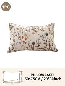 1pc/2pcs/4pcs Floral Print Pillowcase, Breathable Soft Comfortable, Envelope Closure Suitable For Bedroom Sofa Home Decor, Retro Style Bedroom Living Room Home Decor, Pillow Insert Not Included, Suitable For All Seasons - Multicolor - View 13