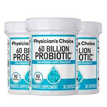 Advanced Probiotic Supplement With 60 Billion CFU And 10 Unique Strains For Optimal Digestive And Gut Health Support, Includes Organic Prebiotics To Enhance Good Bacteria Growth, Acid-Resistant Capsules Ensure Maximum Survival, 30 Veggie Capsules For Daily Use By Adults. - 3 pcs - 查看 1