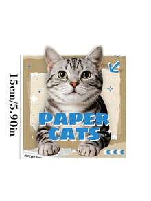 1/50pcs Handmade Origami 3D Cat Model, Interesting Handicraft Desktop Decor And Gift For Animal Lovers, Stackable Cat Figurine, Decorative, Multi-Color Options - Multicolor - View 5