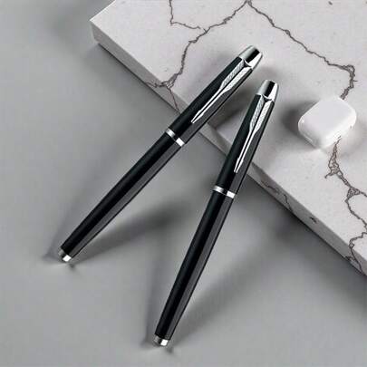 A High-Quality Black Fountain Pen / Suitable For Adult Writing Practice, Elegant Writing And Office Signatures / Premium Pen For Both Men And Women In Administrative Work / Pen For Students To Practice Writing / Replaceable Ink Cartridge