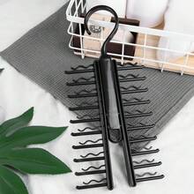 Organizador giratorio de 20 ranuras para corbatas, perchero de cinturones, soporte para bufandas, estante giratorio de 360 grados que ahorra espacio para corbatas, cinturones, bufandas, ropa y accesorios - Multicolor - Ver 8