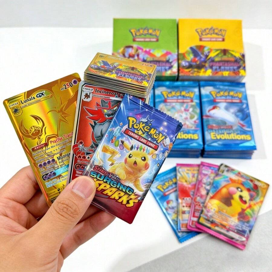 36 Packs/Box Of Pok é Mon, 151 Series, Extended Edition, Adult Tabletop Games, Adult Collectible Cards, Holiday Party Gifts, Christmas Gifts, Friend Gifts, Birthday Gifts, Classmate Gifts - Multicolor - View 1