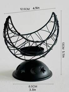 Modern Luxury Crescent Moon Tabletop Candle Holder Set – One Gold & One Black Holder – Gift Box – Perfect For Valentine's Day, Ramadan & Holiday Celebrations - Multicolor - View 6