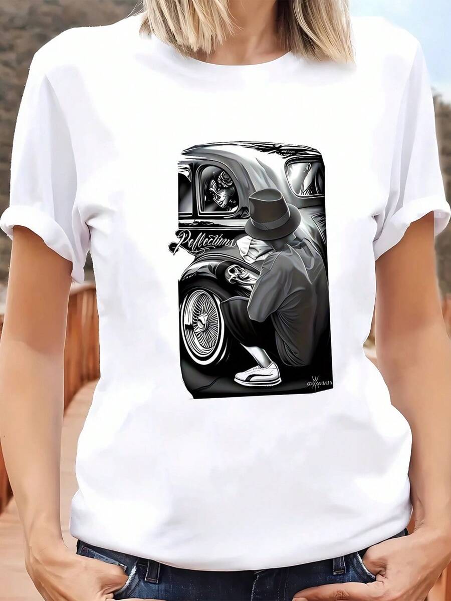 Gonzales Men's Reflections Lowrider Skull DGA Art T Shirtmbre_2089_t1 - Black - View 1