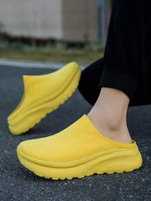 New Casual Solid Color Fringe Sneakers, Outdoor Sports Shoes For Spring/Summer - Yellow - View 4