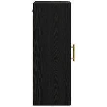vidaXL Wandschrank Schwarz Eichen-Optik 34,5 x 34 x 90 cm - Schwarz - Übersicht 7