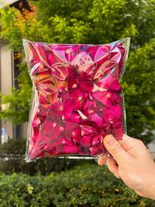 50/150/300/600/3000pcs Natural Dried Rose Petals: Wedding Confetti - Red - View 5