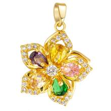 1pc Fashion Jewelry DIY Rotating 5-Petal Flower 2026 Latest Niche Design Elegant Versatile Copper Micro-Inlaid Necklace Accessory, Gift - Five-petaled Flower - View 12