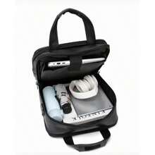 LEATHER EXECUTIVE BRIEFCASE FOR LAPTOP - 咖啡 - 查看 3