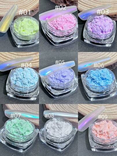 1g/Box Chameleon Powder Nail Glitter Aurora Neon Rainbow Pigment Chrome Powder Iridescent Nail Rubing Dust [Color Change] Chameleon Powder | Color Change | Aurora Powder | Masquerade