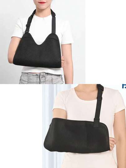 1pc Arm Sling, Arm Brace, Forearm Sling, Arm Protector, Arm Fixation Strap, Outdoor Sports Emergency Equipment, Adjustable Arm Fixing Strap, Suitable For Wrist Or Arm Injury, Joint Dislocation, To Fix And Support The Arm, Breathable Fabric, Usable For Left Or Right Arm, Adjustable Shoulder Strap