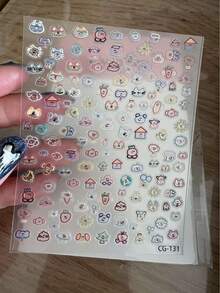 一套可爱的卡通贴纸，包含各种动物元素，适合装饰笔记本、计划本、手机和其他表面。也适用于美甲、剪贴簿、笔记本、相框、手机壳、垃圾桶、杯子、DIY个性化、学习用品、礼品包装、行李箱贴纸等。 - 多款式 - 查看 7