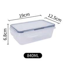 1pc Rectangular Refrigerator Food Container, Microwave Plastic Lunch Box, Sealed Meal Box, Suitable For Food Storage, Outdoor Camping - Multicolor - View 13