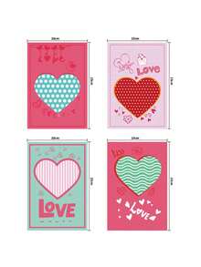 8pcs Valentine's Day Heart-Shaped Greeting Cards, Small Card Gifts, Holiday Envelopes, Minimalist Postcards, Gifts, New Year Greeting Cards, Premium Holiday Gift Cards - 8 Valentine's Day Heart-shaped Greeting Cards - View 9