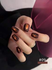 12毫升情人节高密度金红粉棕玻璃珠猫眼凝胶指甲油 2026 秋冬春季美甲美拉德琥珀凝胶美白百搭当季流行美甲艺术美甲沙龙居家DIY美甲用品 - 彩色 - 查看 18