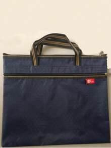 1pc Oxford Fabric Handheld Document Bag, Oxford Fabric Storage File Bag, Zipper Document Pouch, Large Capacity Office Meeting Document Bag, Storage Bag Wholesale - Rectangle - View 5
