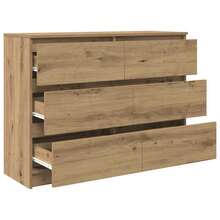 vidaXL Sideboard Artisan-Eiche 100x35x76 cm Holzwerkstoff - Gelb - Übersicht 5