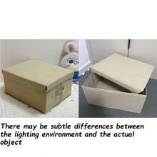 1个高品质可折叠收纳箱，大容量带盖衣物收纳箱，衣柜收纳箱，多功能防水房间收纳箱，防尘防潮，两侧带把手，抽屉式收纳箱，可堆叠，非常适合家庭收纳、卧室收纳、换季收纳。 - 白色 - 查看 12