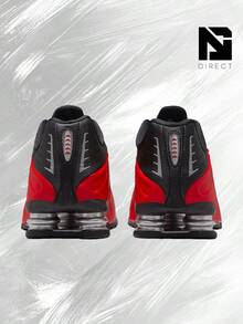 Nike Shox R4 University Red Black Metallic Silver– Men's Lifestyle Sneakers – Shoes For Man -Vintage-Spring & Summer-Inspired Running Shoes, Shock-Absorbing Comfort, Gym To Streetwear Casual Wear-Mother's Day Gifts-Father's Day Gift– HQ1988 600 - University Red/Black/Metallic Silver/University Red - 查看 4