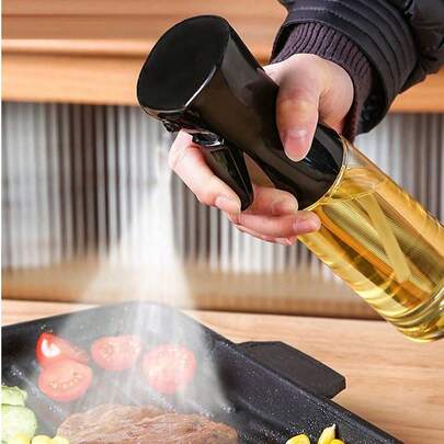 1 pezzo Bottiglia spray per olio, Bottiglia spray ad alta pressione, Bottiglia ricaricabile per nebulizzazione fine d'acqua, Erogatore spray per olio, Bottiglia spray ricaricabile, Bottiglia spray per olio d'oliva per uso domestico e barbecue