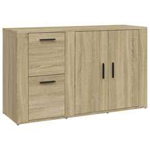vidaXL Sideboard Sonoma-Eiche 100x33x59,5 cm Holzwerkstoff - Gelb - Übersicht 2