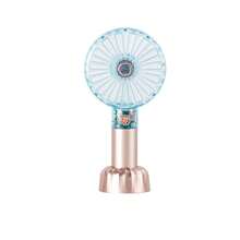 MEET SUN 1pc Transparent Solar Powered Crystal Rechargeable Quiet Fan, 3 Wind Speed Settings, Portable & Mountable, Best Selling Cross-Border Product, Comes With Hanging Strap - Multicolor - View 12