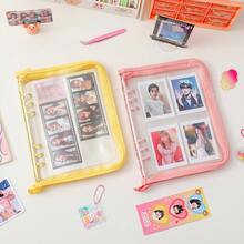 A5 Size Zipper Transparent Glitter Binder, Minimalist Fresh Notebook Set, Interchangeable Inner Pages Can Be Used As Sticker Book, Photo Organizer, Stamp Book, Album With Shimmering Starry And Aurora-Like Transparent Effect - A5 - View 9