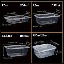 20pcs Stackable Microwave- PP Meal Prep Containers With Lids, Dishwasher-, Suitable For Home Kitchen, Restaurant, Takeout, Picnic - Multicolor - View 3