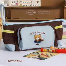 1个可爱卡通狗图案大容量8格高品质学生铅笔盒，文具收纳包，儿童返校礼物 - 莓果小狗 - 查看 14