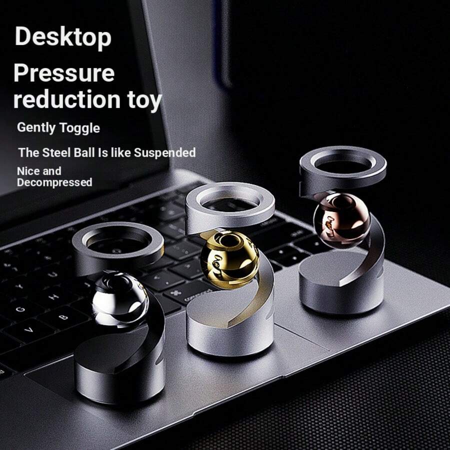 反重力磁悬浮桌面玩具，旋转减压小工具，独特设计的磁悬浮 - 推荐节日礼物、生日礼物、送礼佳品、完美礼物 - 彩色 - 查看 1