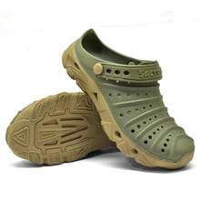 Babuche Clog Pesca Camping Proteção Chinelo Sandalia Unissex - Verde - Visão 6