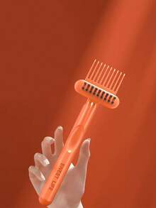 1 pieza Cepillo de limpieza para peines, puede eliminar el cabello enredado en los peines, también es adecuado para limpiar cepillos de pelo de mascotas, agarre cómodo, suministros de limpieza para el hogar y el baño - A - Ver 4
