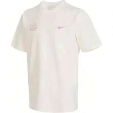 Nike Sportswear Essentials 系列极简字母印花罗纹透气圆领短袖 T 恤，白色 - 白色 - 查看 12