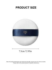 CPB Borla de maquillaje. Borla de maquillaje de lana. Esponja de maquillaje suave con felpa. - Azul y blanco - Ver 3