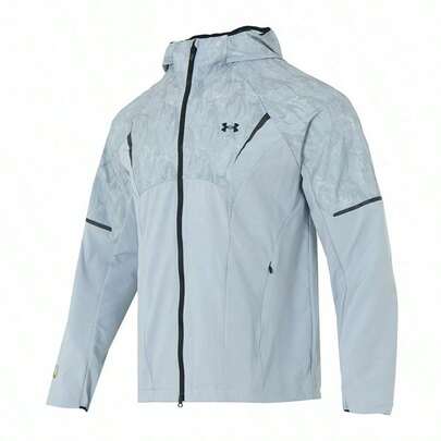 Under Armour Áo khoác nam/Áo khoác ngoài APAC CNY dệt chải, Áo khoác thể thao ngoài trời thoải mái, tối giản, phong cách thường ngày