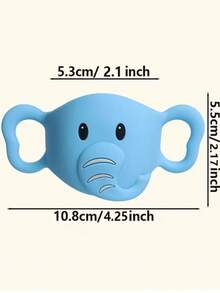 1pc Baby Bottle Feeding Accessory, Silicone Elephant Shaped Bottle Cover, Fits Dr. Brown's 8oz PP Bottle, Cute Elephant Design Silicone Bottle Handle, - Multicolor - View 4