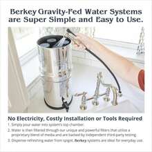 Big Berkey Gravity-Fed Stainless Steel Countertop Water Filter System 225 Gallon With 2 Authentic Black Berkey Elements BB9-2 Filters - trắng - Xem 4