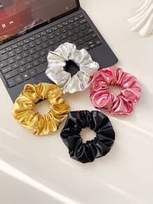 1件 Niche Design 皮革发圈，女士宽边弹力发圈 - 彩色 - 查看 4